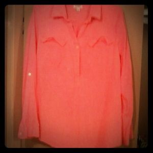 Long sleeve linen collared shirt