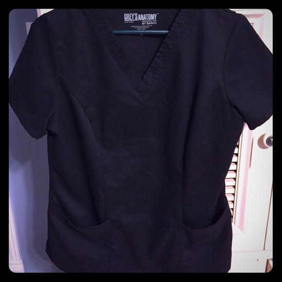 NEW Greys Anatomy black scrub top