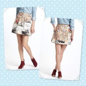 Anthropologie Flora Fortress Skirt