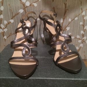 Via Spiga Strappy Sandal V Honour Silver Pewter 10