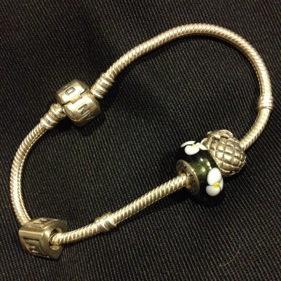 Authentic Pandora sterling silver 7" bracelet