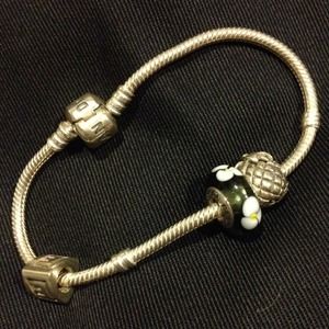 Authentic Pandora sterling silver 7" bracelet