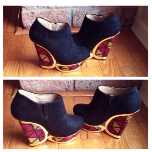 glass wedge heels
