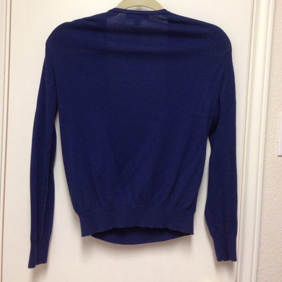 SOLD: Blue knitted lightweight sweater - Picture 2 of 3