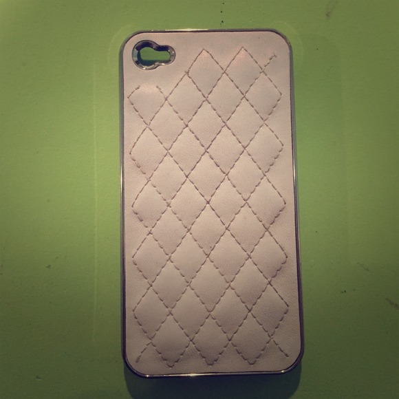 White textured phone case