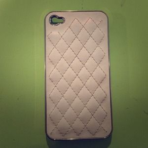 White textured phone case
