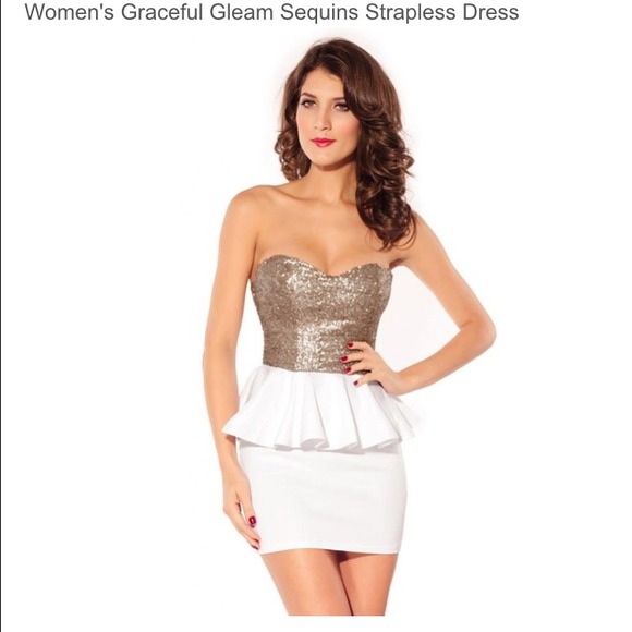 Graceful Gleam strapless dress