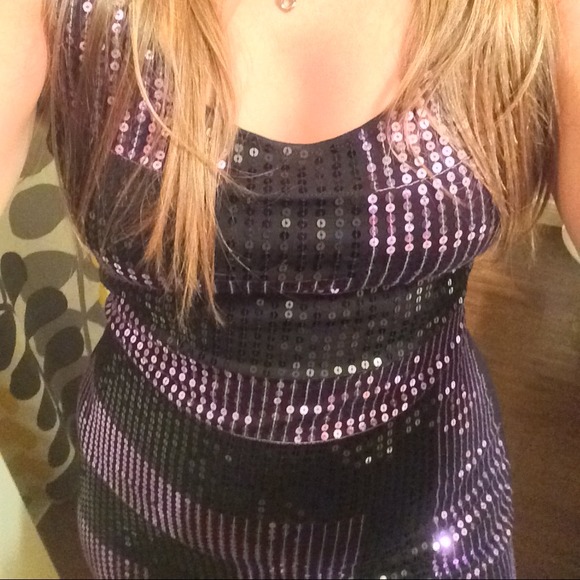 Forever 21 purple/black sequence dress.