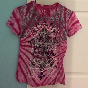 Blingy cross shirt