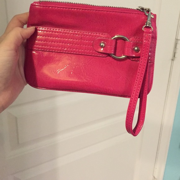 Perfect pop of pink clutch