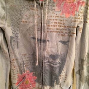 Lucky brand embroidered hoodie sz small!