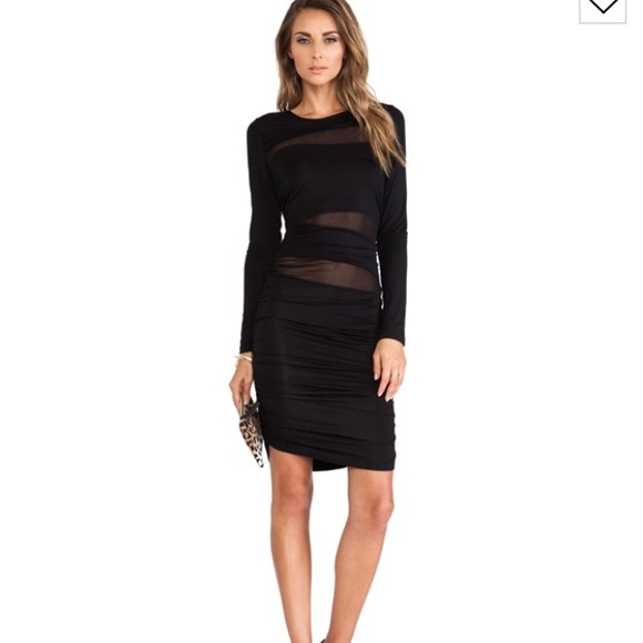 Tell me black bodycon dress