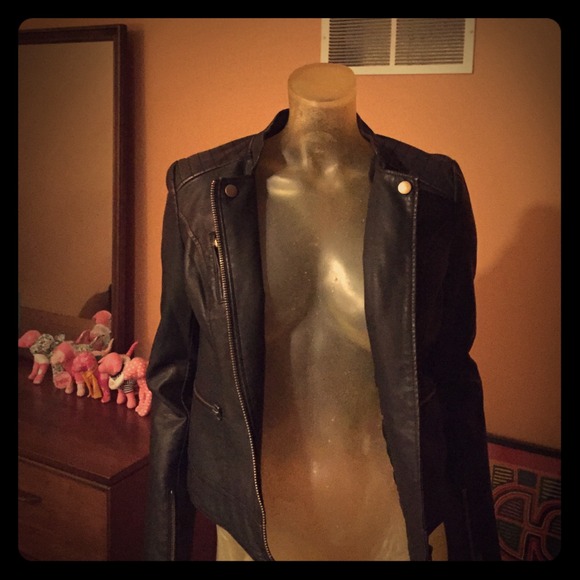 KUT from the Kloth Dark Brown Leather Jacket, M