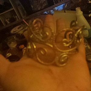 Home made gold and silver tone cuff bracelet. It's