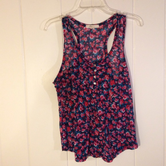 Floral racerback tank top.