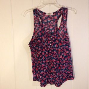 Floral racerback tank top.