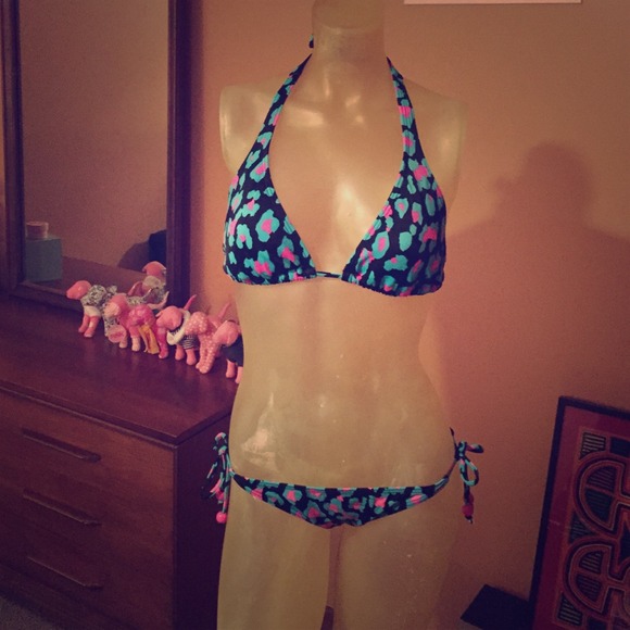 Billabong Neon Leopard Bikini, L