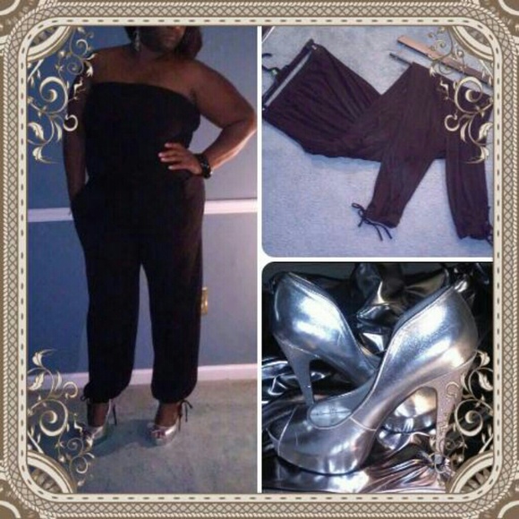 Black Halter Jumpsuit...Plus size it up.