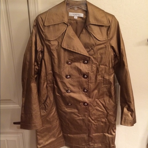 Via Spiga Gold Outerwear jacket/peacoat/ trench