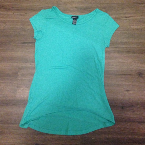 Plain, sea foam green, high- low top