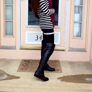 Via Spiga over the knee leather boots