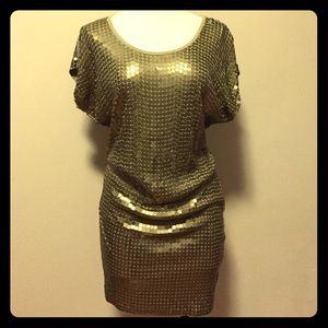 Michael Kors gold sequin dress