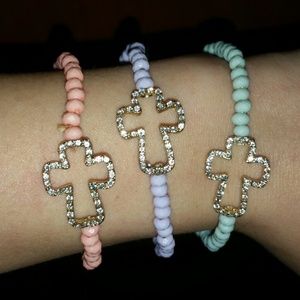 Set of 3- cross bracelets