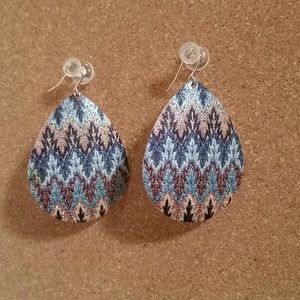 Fall Sparkle zig zag earrings