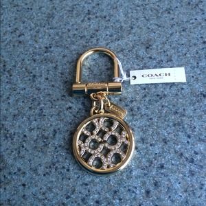 NWT Coach Pierced Pave Key Fob