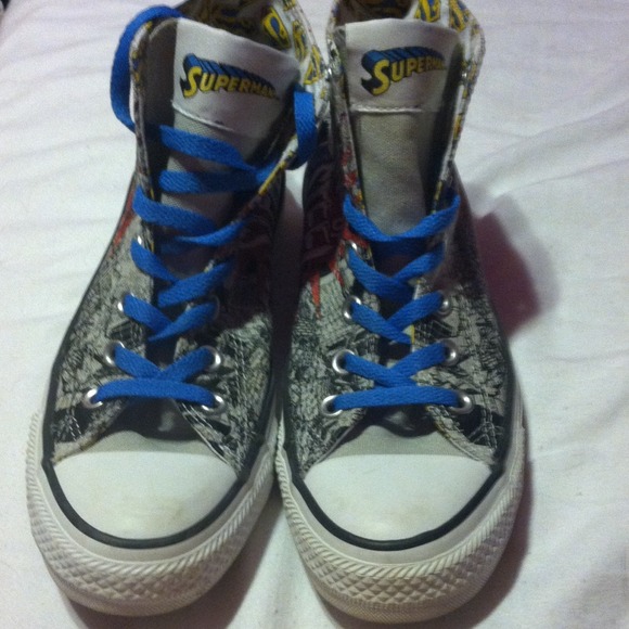 Superman high top converse