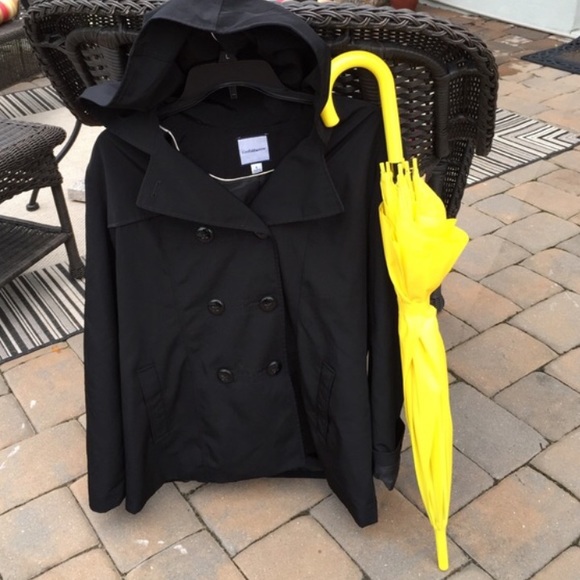 Croft & Barrow Jackets & Blazers - Black double breasted lined rain coat