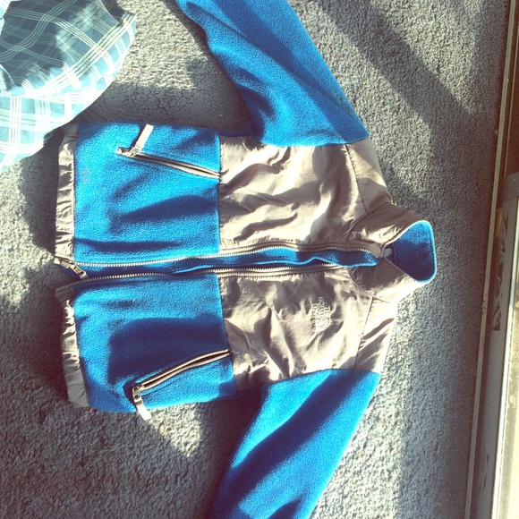Boys S/P blue north face Denali fleece