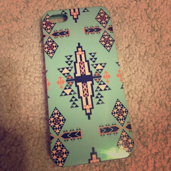 Turquoise Tribal Print iPhone 5 Case