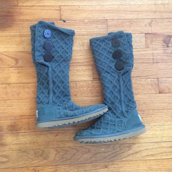 Green Knit Tall Uggs