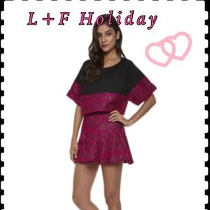 SOLD LF Tribal skirt & boxy top set quilted fabric