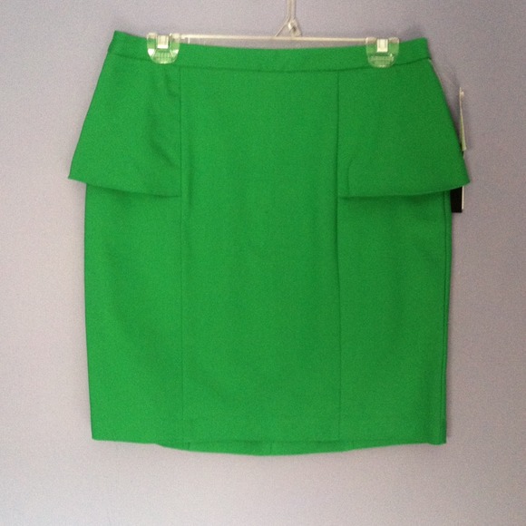 Spring Green Peplum Skirt
