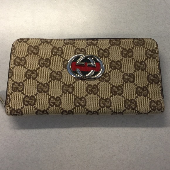 Clutches & Wallets - Tan & Brown All around zip Wallet