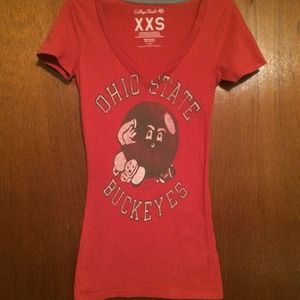 American Eagle Ohio State Tight Fitted XXS Top