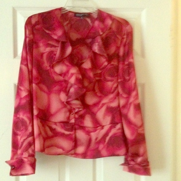 Rose combo blouse