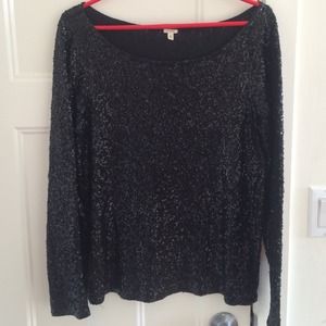 J Crew sequin top