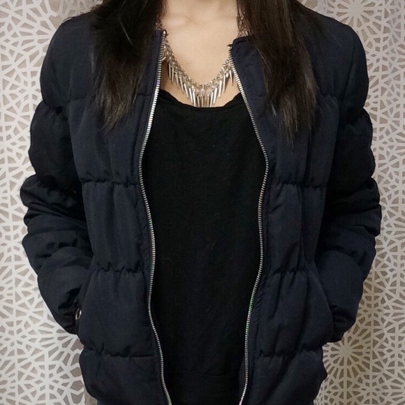 Navy Blue Puffer Jacket