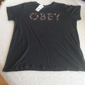 Black Obey woman's T-shirt