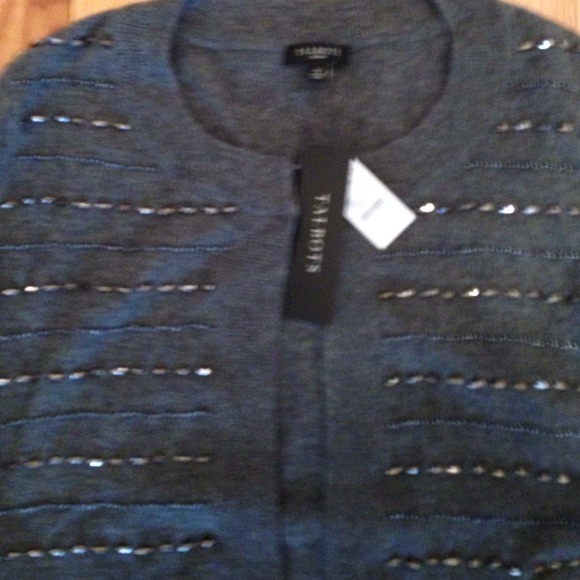 Talbots grey cardigan sweater - Picture 2 of 2