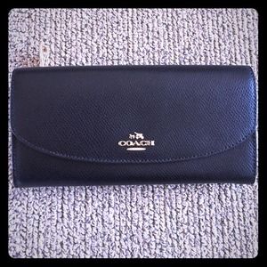 New with tags Coach black saffiano leather wallet!