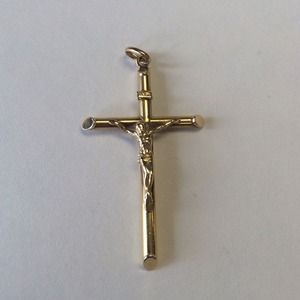 14k cross pendant