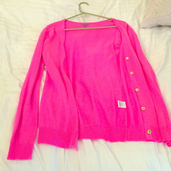 Neon pink Charlotte Russe cardigan