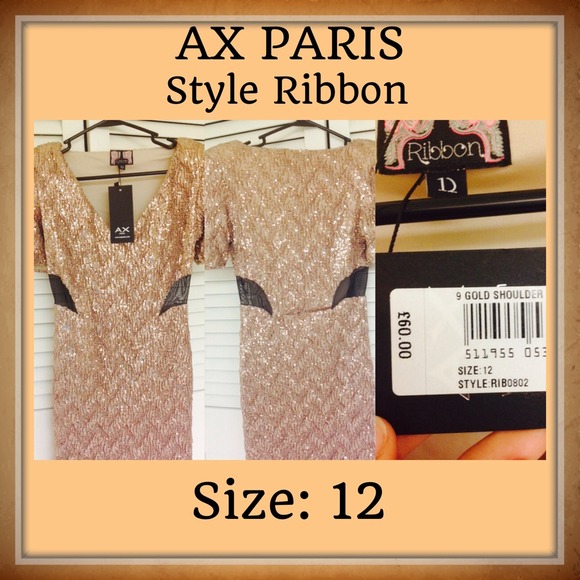 💥On Sale!!💥 AX PARIS sequin Dress Ribbon style