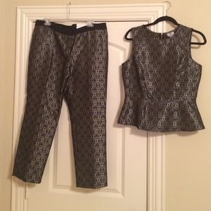 Peplum top and pant set