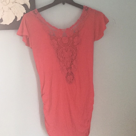 Coral cowl neck shirt - Picture 2 of 2