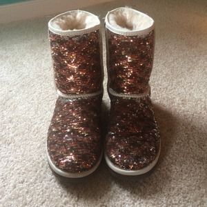 Champagne/Gold Sequin Uggs